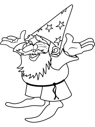 wizard coloring page