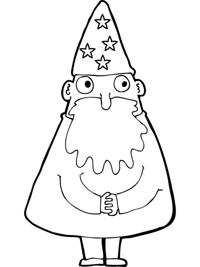 wizard coloring page