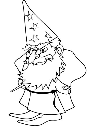 wizard coloring page