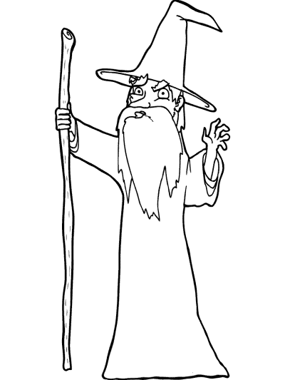 wizard coloring page