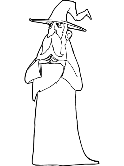 wizard coloring page