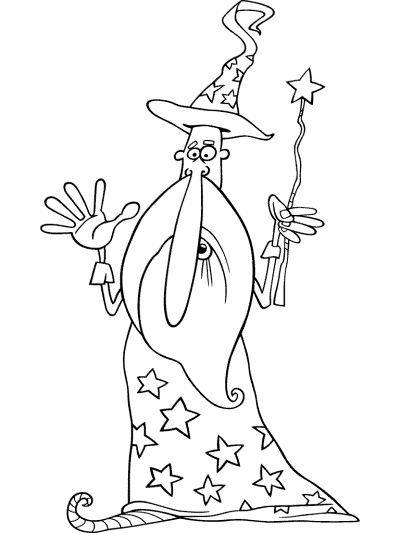 wizard coloring page