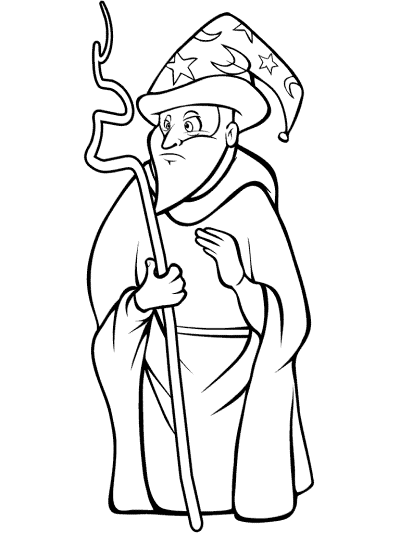 wizard coloring page