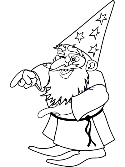 wizard coloring page