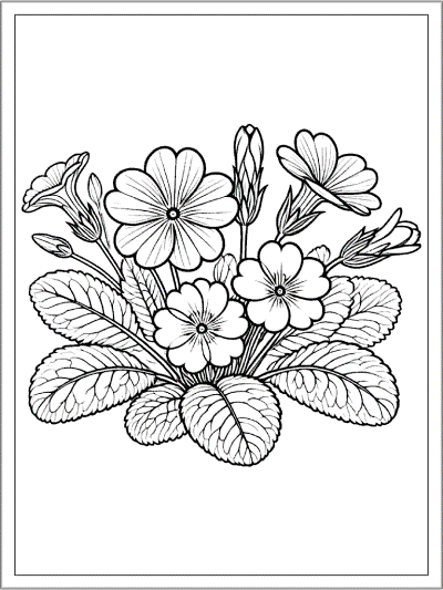 primrose coloring page