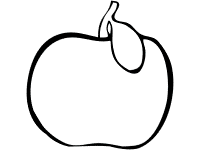 apple coloring page