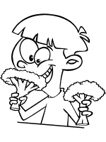 broccoli coloring page