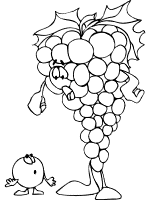 grapes coloring page