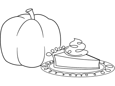 pumpkin pie coloring page