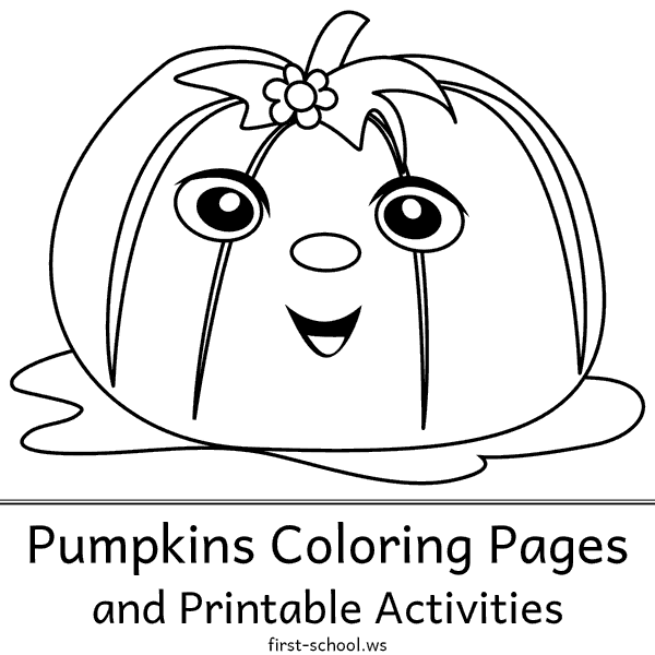 Pumpkins Coloring Pages and Printable Activities P. 1