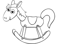 rocking horse coloring page