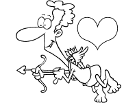 Cupid or Eros coloring page  greek mythology