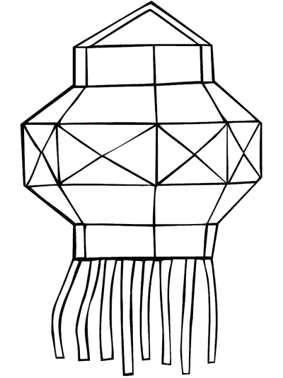 chinese new year paper lantern coloring page