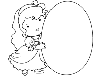 decorate the egg and child coloring page