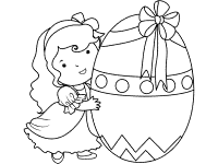 child and Easter egg coloring pages