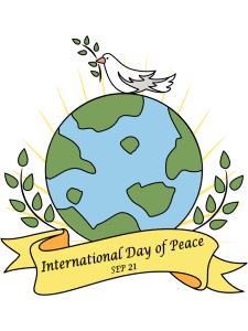 International Day of Peace poster and coloring page