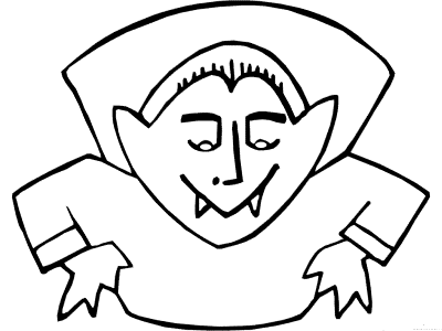 dracula or vampire coloring page