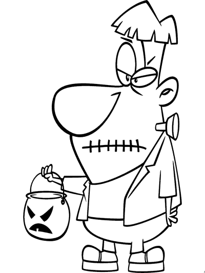 Frankenstein's monster coloring page