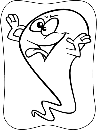 Ghost coloring page