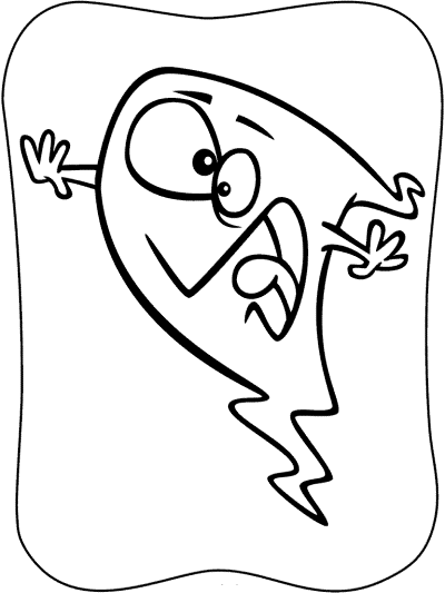 scared ghostcoloring page