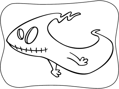 Ghost coloring page