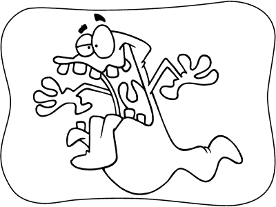 goofy ghost coloring page