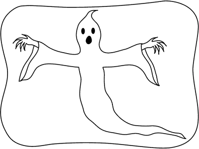 spooky ghost coloring page