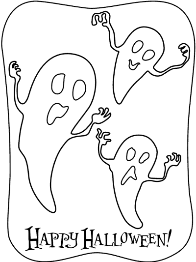 Ghosts Coloring Pages and Printable Activities P. 1