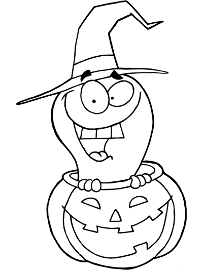 Ghost and jack-o'-lantern coloring page