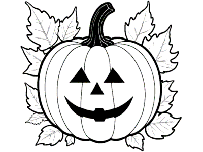 jack-o'-lantern coloring page