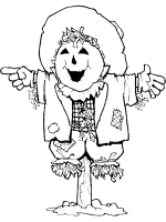 scarecrow jackolantern coloring page