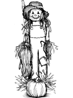 scarecrow jackolantern coloring page