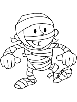 mummy coloring page