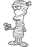 mummy coloring page