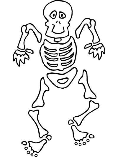 skeleton coloring page