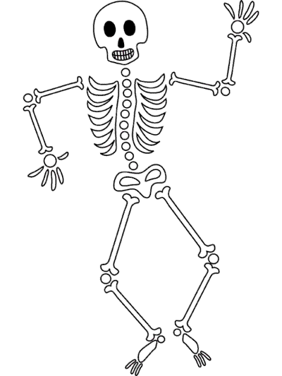 skeleton coloring page