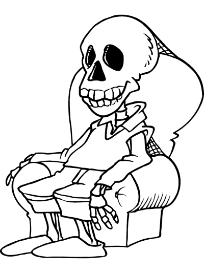 skeleton coloring page