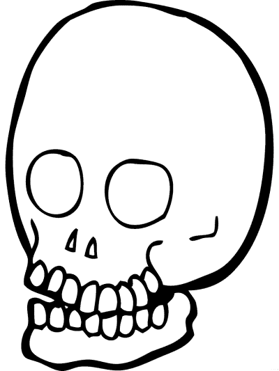 skull coloring page