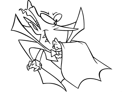 vampire coloring page