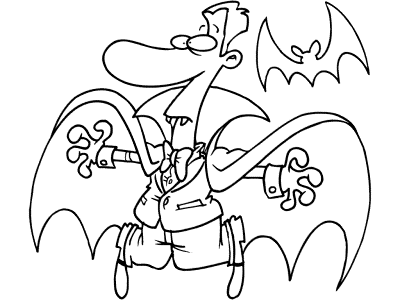 vampire coloring page