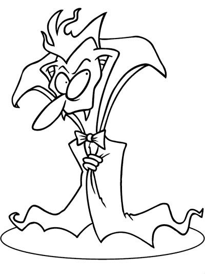 vampire coloring page