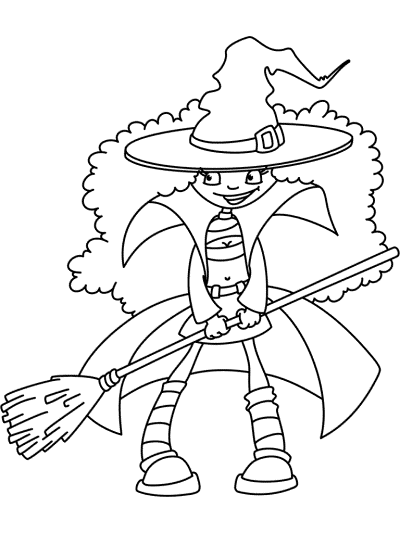 witch coloring page