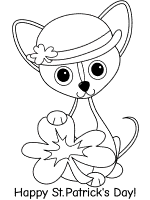 Paddy's Day Chihuahua coloring page