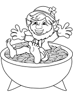 leprechaun and pot of gold coloring page