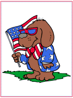 patriotic dog flag coloring page