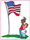 United States Patriotic Theme Posters and Coloring Pages