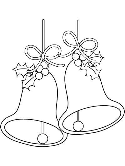 decorative holiday bells coloring page