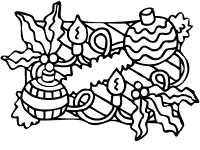 decoration lights and ornaments coloring page