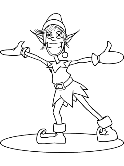 elf coloring page