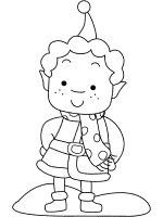 christmas elf coloring page and poster 